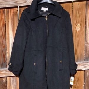 Michael Kors Zip Front Detachable Hooded Trench Coat Sz 3X